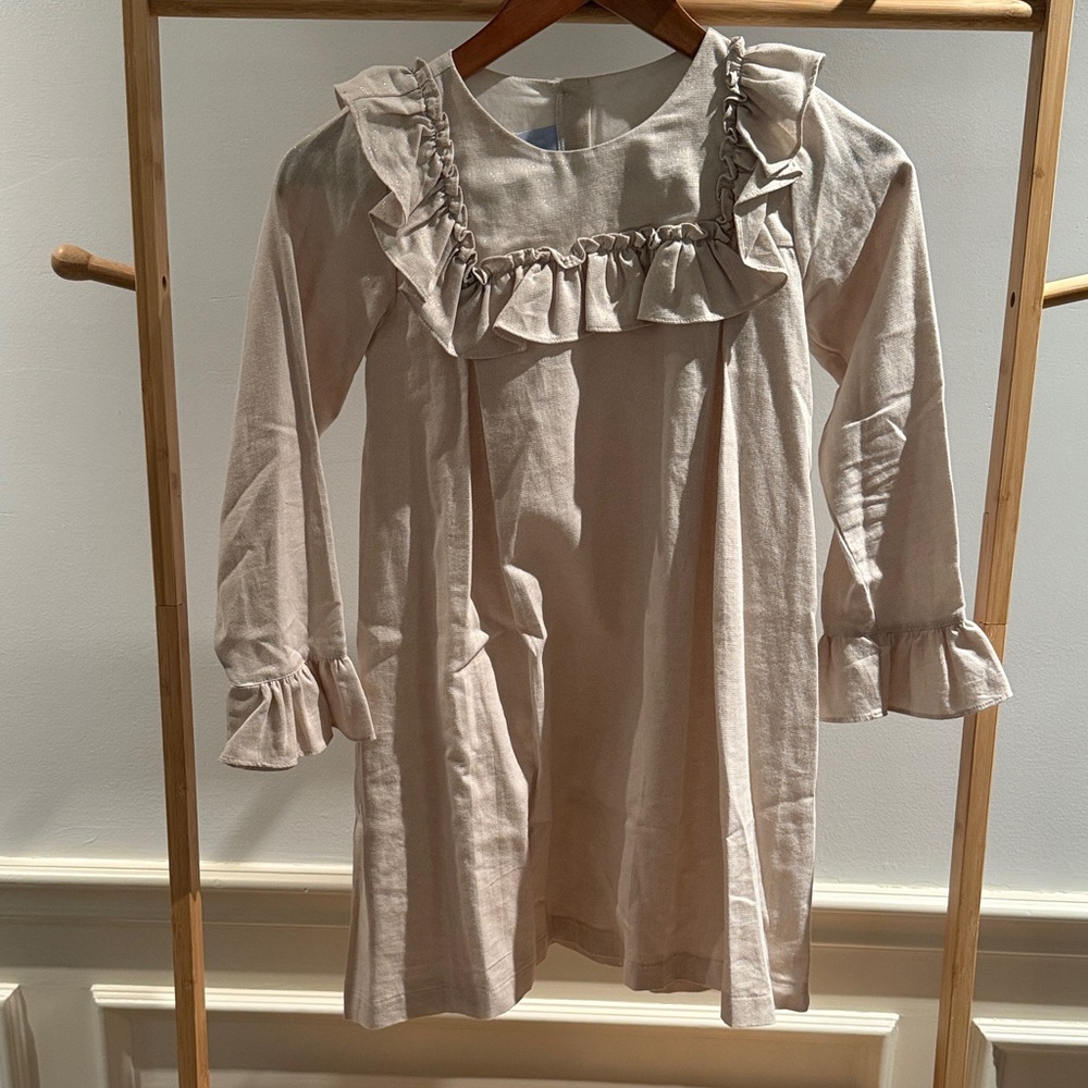 NWOT bella bliss Cream Ruffle Dress